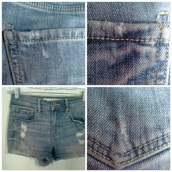 A&F shorts Size 2, 26x2 Light blue Distressed Raw - Picture 6 of 8